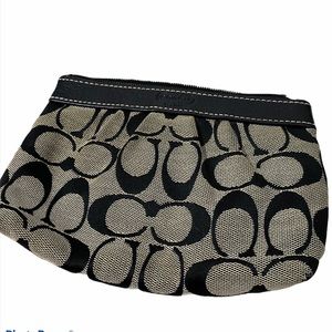 Coach Gray & Black Wristlet